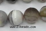 CAG1817 15.5 inches 18mm faceted round Chinese botswana agate beads