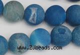 CAG1857 15.5 inches 16mm round matte druzy agate beads whholesale