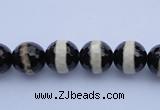 CAG1878 15.5 inches 6mm faceted round tibetan agate beads wholesale