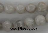 CAG1898 15.5 inches 12mm round grey agate beads wholesale