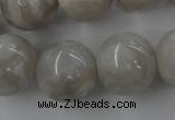 CAG1901 15.5 inches 18mm round grey agate beads wholesale