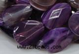 CAG206 15.5 inches 10*20mm faceted teardrop purple agate beads