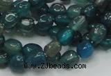 CAG212 15.5 inches 6*8mm freeform blue agate gemstone beads