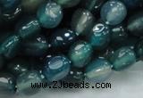 CAG213 15.5 inches 8*10mm freeform blue agate gemstone beads