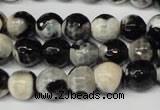 CAG2243 15.5 inches 10mm faceted round fire crackle agate beads