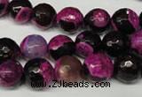 CAG2263 15.5 inches 10mm faceted round fire crackle agate beads