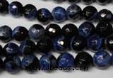 CAG2272 15.5 inches 8mm faceted round fire crackle agate beads