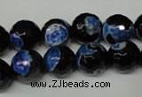 CAG2277 15.5 inches 18mm faceted round fire crackle agate beads