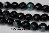 CAG2283 15.5 inches 10mm faceted round fire crackle agate beads