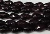 CAG2303 15.5 inches 8*12mm faceted teardrop agate gemstone beads