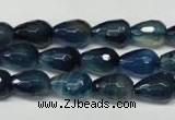 CAG2304 15.5 inches 10*14mm faceted teardrop agate gemstone beads