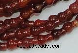 CAG232 15.5 inches 8*12mm pear-shaped red agate gemstone beads