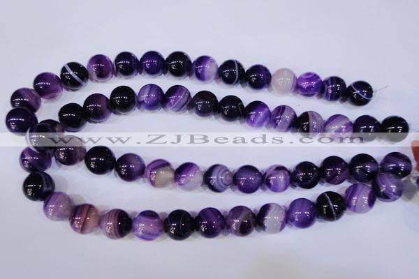 CAG2332 15.5 inches 8mm round violet line agate beads wholesale