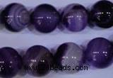 CAG2335 15.5 inches 14mm round violet line agate beads wholesale