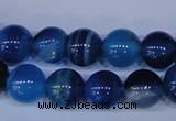 CAG2344 15.5 inches 12mm round blue line agate beads wholesale