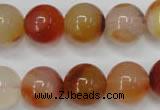 CAG2376 15.5 inches 14mm round red agate beads wholesale