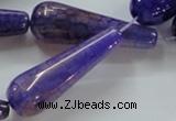 CAG250 15.5 inches 15*40mm teardrop dragon veins agate beads