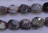 CAG2768 15.5 inches 10*14mm twisted rice botswana agate beads wholesale