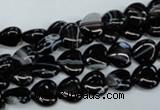 CAG2902 15.5 inches 8*8mm heart black line agate beads