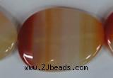 CAG3269 15.5 inches 28*40mm freeform red line agate beads