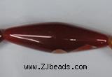 CAG3278 15.5 inches 20*60mm rice red line agate beads