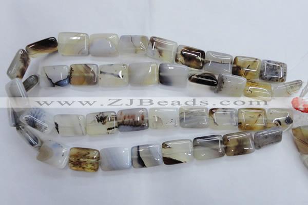 CAG3344 15.5 inches 15*20mm rectangle natural grey agate beads