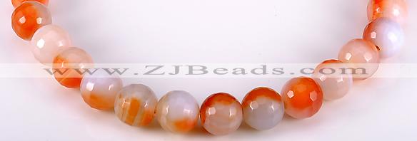 CAG346 16mm faceted round agate gemstone bead Wholesale