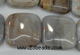 CAG3655 15.5 inches 25*25mm square ocean agate gemstone beads