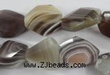 CAG3732 15*18mm – 20*23mm faceted freeform botswana agate beads