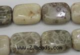 CAG3893 15.5 inches 15*20mm rectangle chrysanthemum agate beads