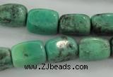 CAG3926 15.5 inches 12*16mm nuggets green grass agate beads