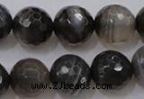 CAG3952 15.5 inches 10mm faceted round grey botswana agate beads