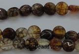 CAG4060 15.5 inches 6mm flat round dragon veins agate beads
