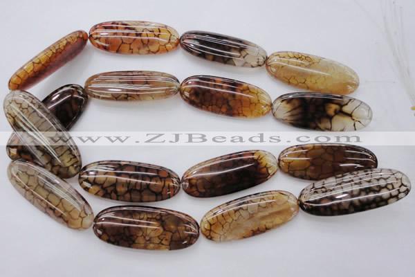 CAG4075 15.5 inches 20*50mm oval dragon veins agate beads