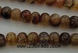 CAG4118 15.5 inches 7*10mm rondelle dragon veins agate beads