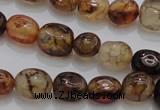 CAG4139 15.5 inches 6*8mm nuggets dragon veins agate beads