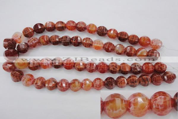 CAG4171 15.5 inches 14mm pumpkin natural fire agate beads