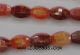 CAG4172 15.5 inches 9*14mm faceted hexahedron natural fire agate beads