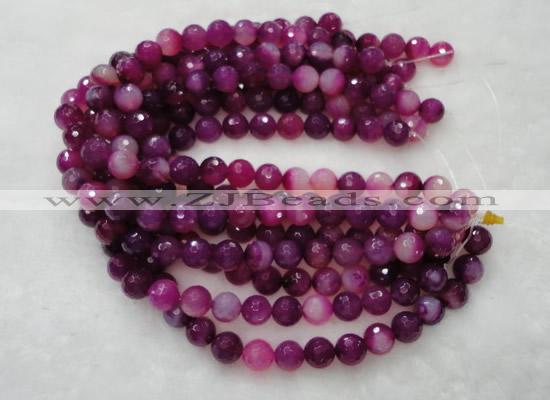 CAG419 15.5 inches 16mm faceted round agate beads Wholesale