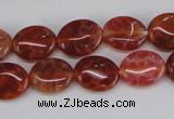 CAG4210 15.5 inches 8*10mm oval natural fire agate beads
