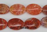 CAG4214 15.5 inches 13*18mm oval natural fire agate beads