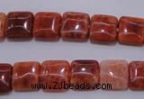 CAG4227 15.5 inches 10*10mm square natural fire agate beads