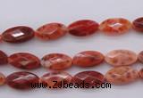 CAG4268 15.5 inches 6*12mm faceted marquise natural fire agate beads