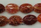 CAG4270 15.5 inches 13*18mm faceted oval natural fire agate beads