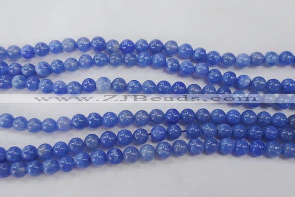 CAG4301 15.5 inches 6mm round dyed blue fire agate beads