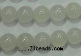 CAG4341 15.5 inches 6mm round white agate beads wholesale