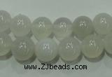 CAG4342 15.5 inches 8mm round white agate beads wholesale