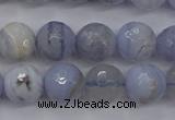 CAG4362 15.5 inches 8mm faceted round blue lace agate beads