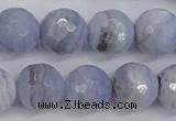 CAG4363 15.5 inches 10mm faceted round blue lace agate beads