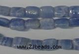 CAG4387 15.5 inches 8*10mm rectangle dyed blue lace agate beads